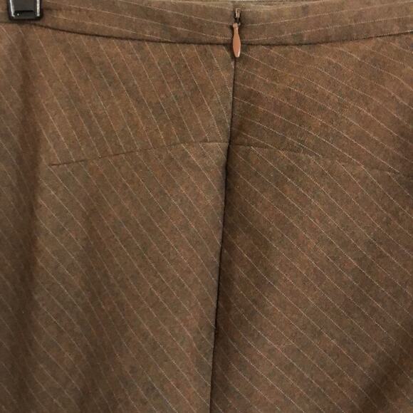 BCBGMaxAzria Brown Skirt Diagonal Stripe Size 2 - Picture 4 of 5